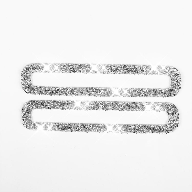 Car Door Air Outlet Diamond Decoration Sticker, Left and Right Drive