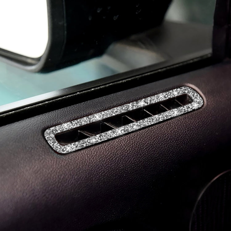 Car Door Air Outlet Diamond Decoration Sticker, Left and Right Drive