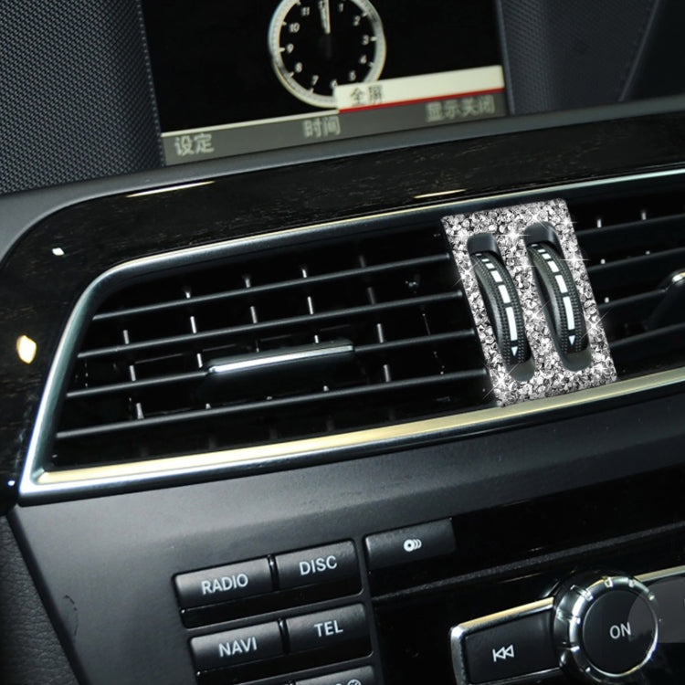 For Mercedes-Benz C-class W204 2011-2013 Car Middle Air Outlet Diamond Decorative Sticker, Left and Right Drive