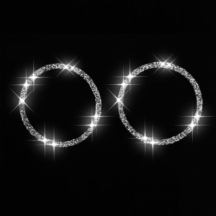 Car Horn Circle Diamond Decoration Sticker, Left and Right Drive