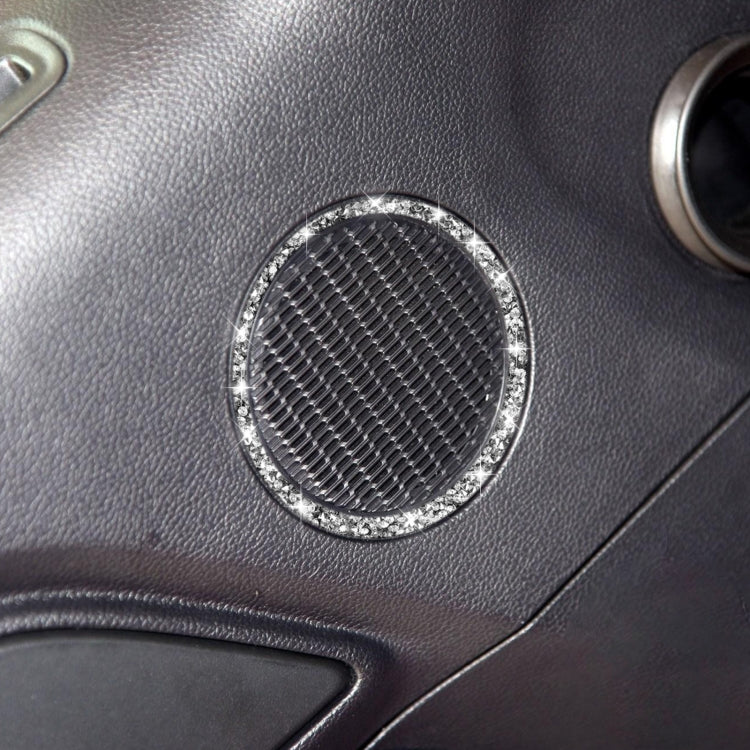Car Horn Circle Diamond Decoration Sticker, Left and Right Drive