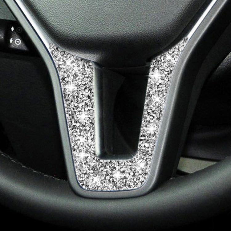 For Mercedes-Benz W204 Car Steering Wheel Diamond Decorative Sticker, Left and Right Drive