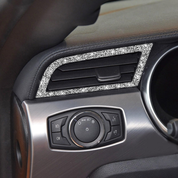 Car Side Air Outlet Diamond Decoration Sticker, Left and Right Drive