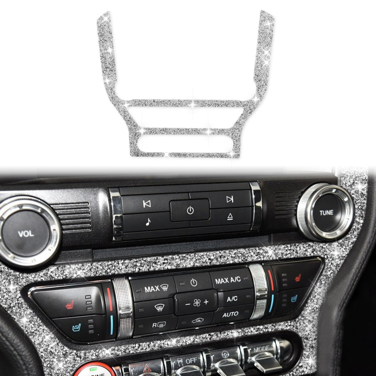 Car CD Panel Diamond Decoration Sticker, Left and Right Drive