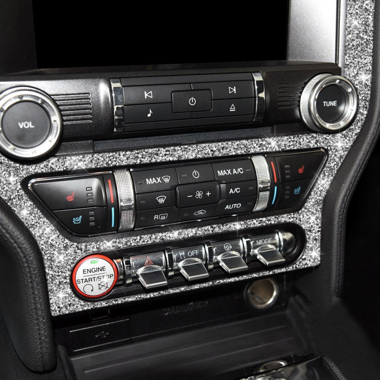 Car CD Panel Diamond Decoration Sticker, Left and Right Drive