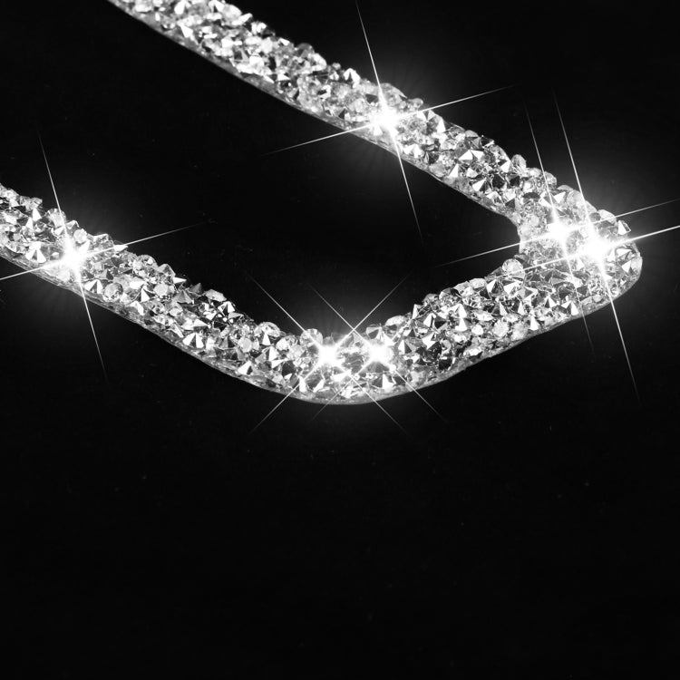 Car Steering Wheel Key Frame Diamond Decoration Sticker, Left and Right Drive