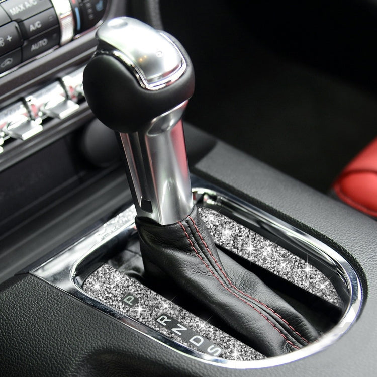 Car Gearshift Panel Diamond Decoration Sticker, Left Drive