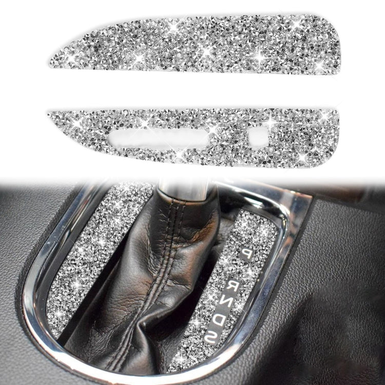 Car Gearshift Panel Diamond Decoration Sticker, Right Drive