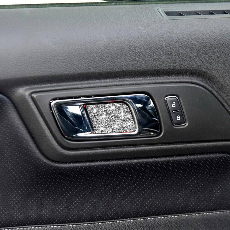 Car Inner Door Bowl Panel Diamond Decoration Sticker, Left and Right Drive