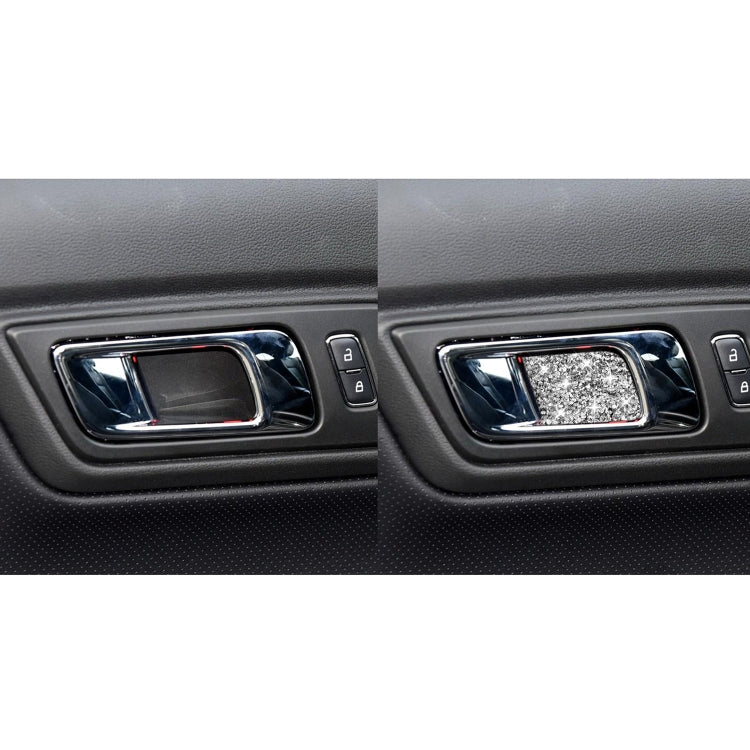 Car Inner Door Bowl Panel Diamond Decoration Sticker, Left and Right Drive