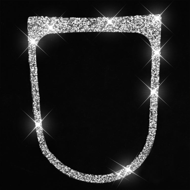 Car Gear Shift Outer Ring Diamond Decoration Sticker, Left and Right Drive