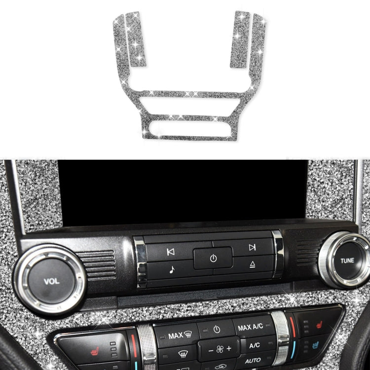 Car Central Control Panel Diamond Decoration Sticker, Left and Right Drive