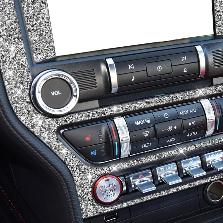 Car Central Control Panel Diamond Decoration Sticker, Left and Right Drive