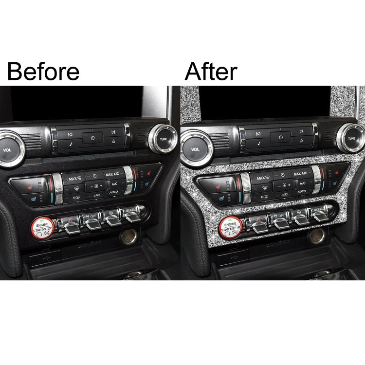 Car Central Control Panel Diamond Decoration Sticker, Left and Right Drive