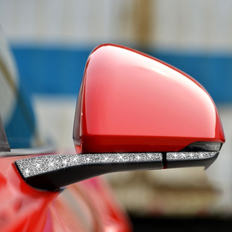 4pcs Car Rearview Mirror Diamond Decoration Sticker, Left and Right Drive