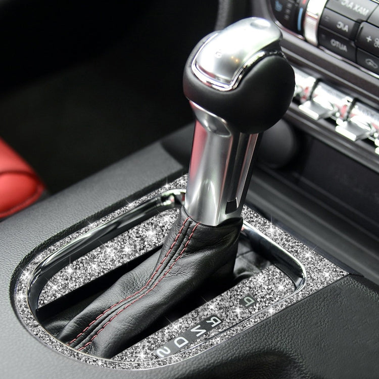 3pcs Car Gear Shift Outer Ring Diamond Decoration Sticker, Right Drive