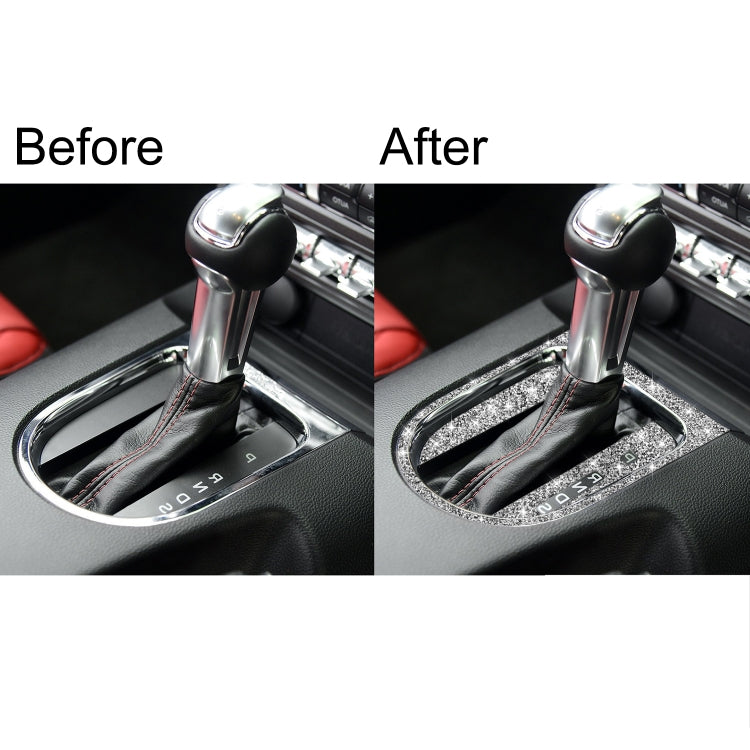 3pcs Car Gear Shift Outer Ring Diamond Decoration Sticker, Right Drive