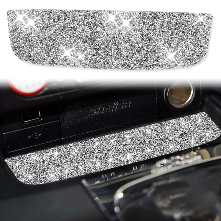 Car Water Cup Holder Upper Diamond Decoration Sticker, Left and Right Drive