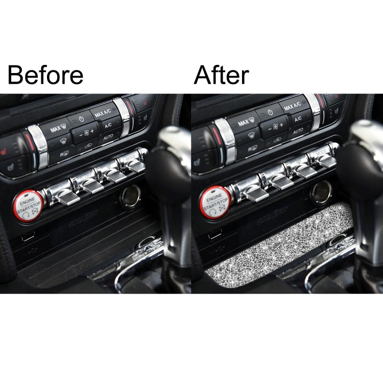 Car Water Cup Holder Upper Diamond Decoration Sticker, Left and Right Drive