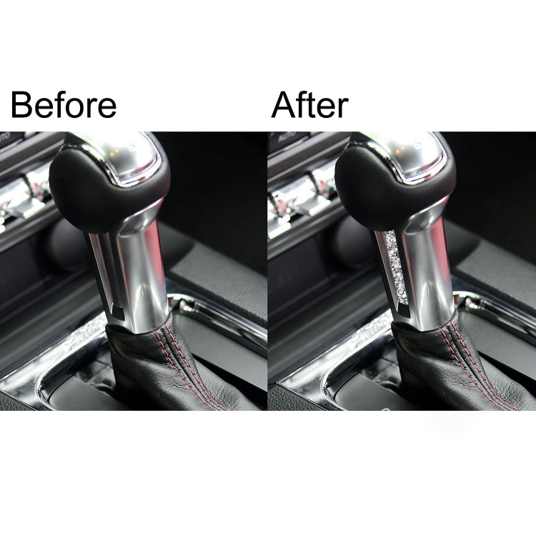 Car Gear Handle Side Diamond Decoration Sticker, Left and Right Drive