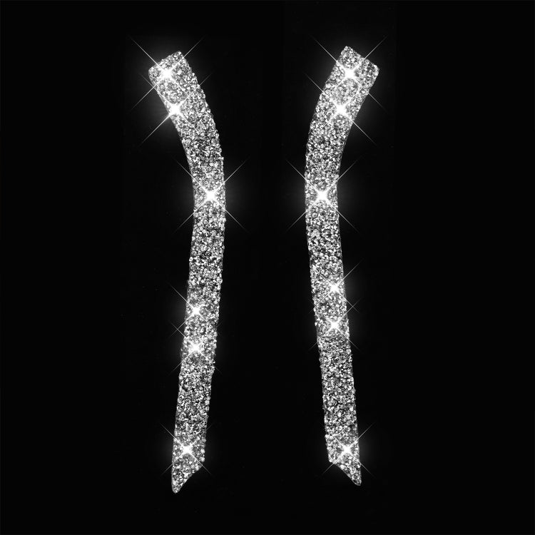 Car Window Lift Side Diamond Decoration Sticker, Left and Right Drive