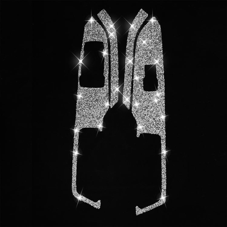 4pcs Car Window Lift Panel Diamond Decoration Sticker, Left Drive