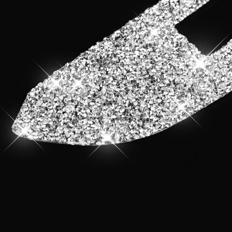 4pcs Car Window Lift Panel Diamond Decoration Sticker, Left Drive