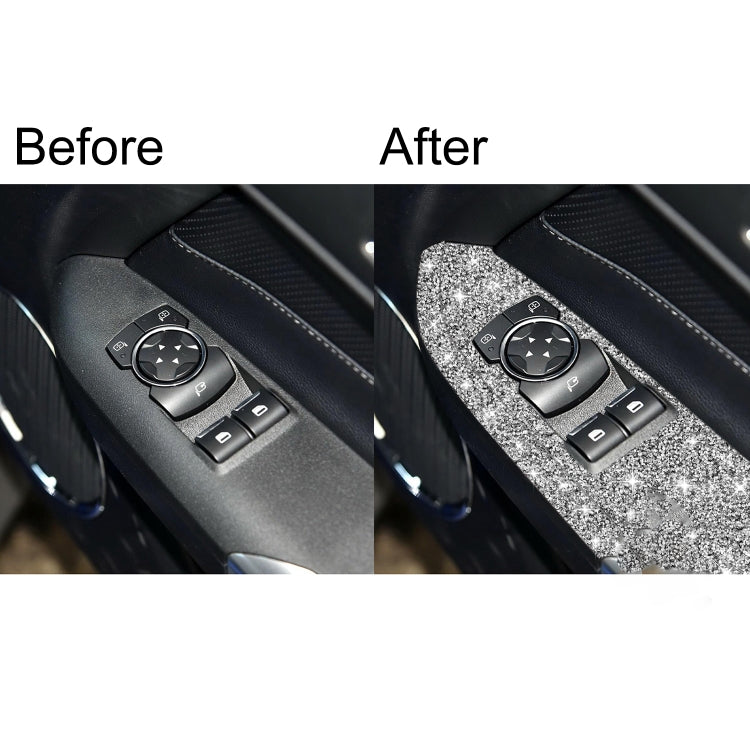 4pcs Car Window Lift Panel Diamond Decoration Sticker, Right Drive