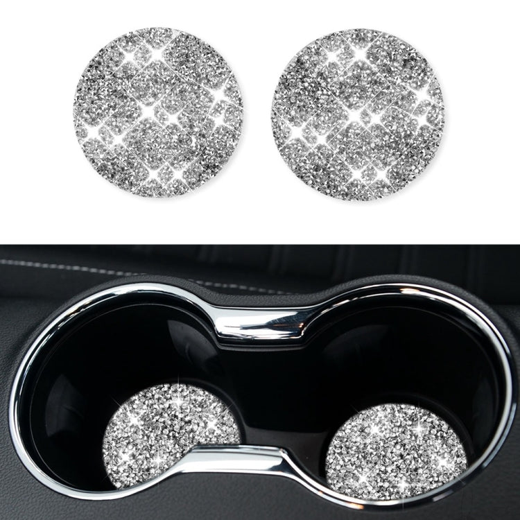 Car Water Cup Holder Base Diamond Decoration Sticker, Left and Right Drive