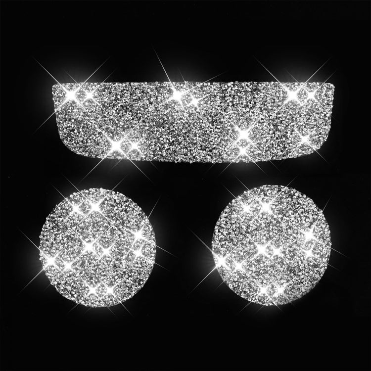 Car Water Cup Holder Upper + Base Diamond Decoration Sticker, Left and Right Drive