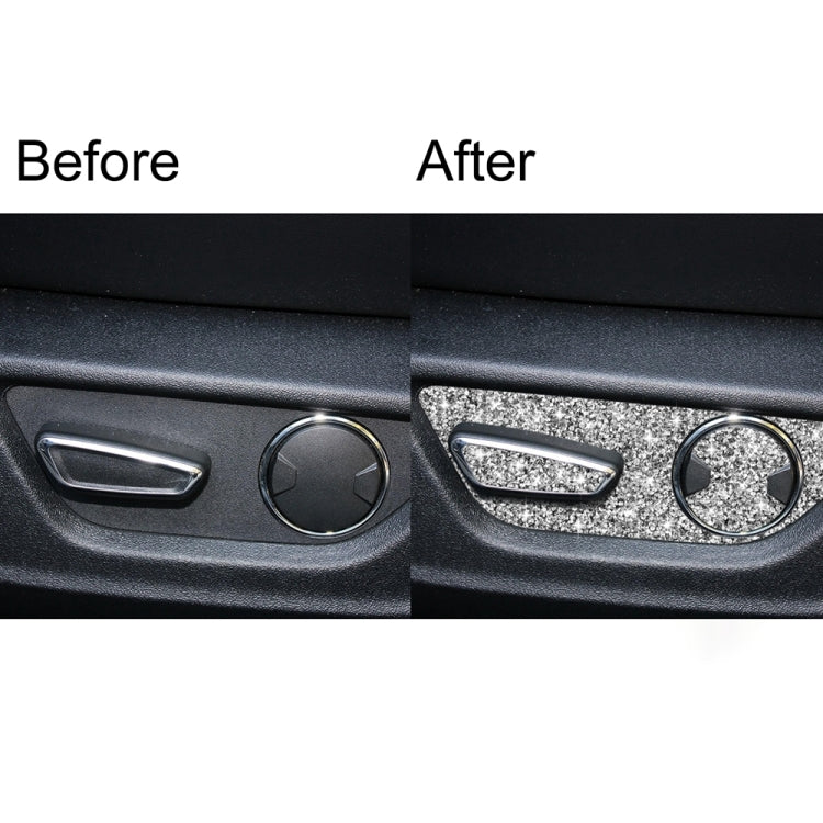 For Ford Mustang 2015-2020 Car Seat Adjustment Button Diamond Decoration Sticker