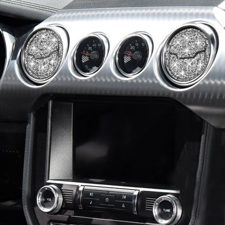 6 in 1 Car Air Outlet Diamond Decoration Sticker, Left and Right Drive