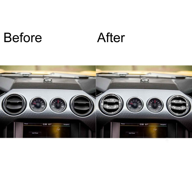 6 in 1 Car Air Outlet Diamond Decoration Sticker, Left and Right Drive