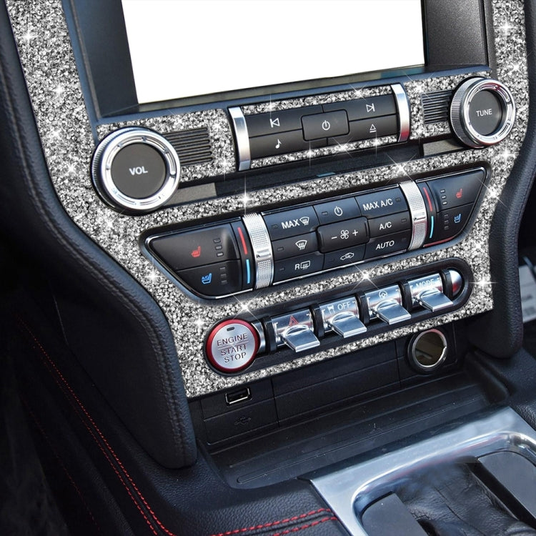 Car Central Control CD Frame Diamond Decoration Sticker, Left and Right Drive
