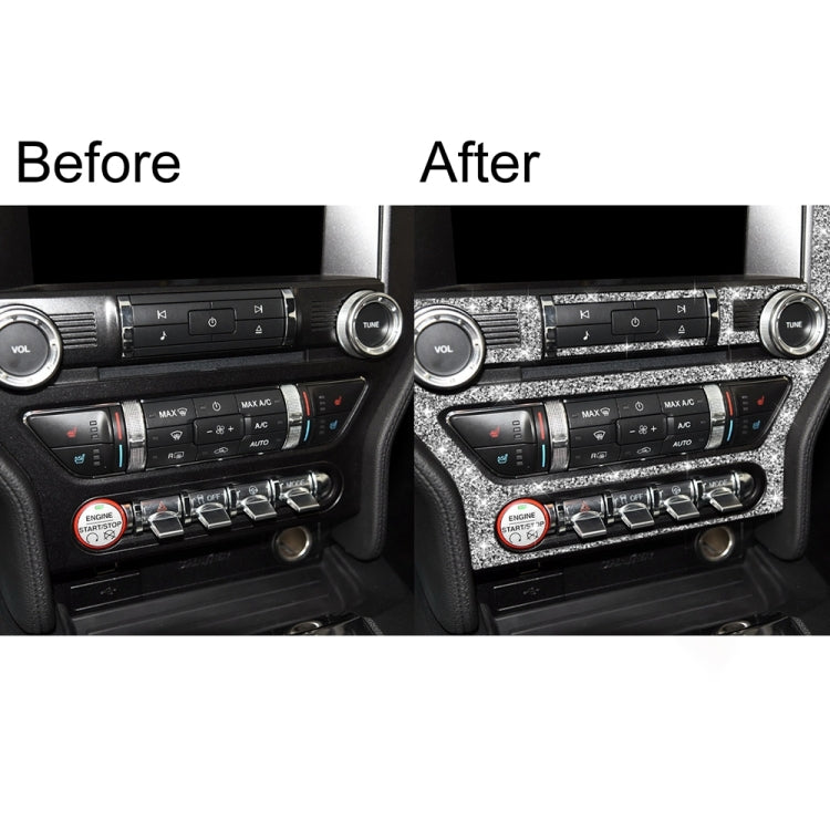 Car Central Control CD Frame Diamond Decoration Sticker, Left and Right Drive