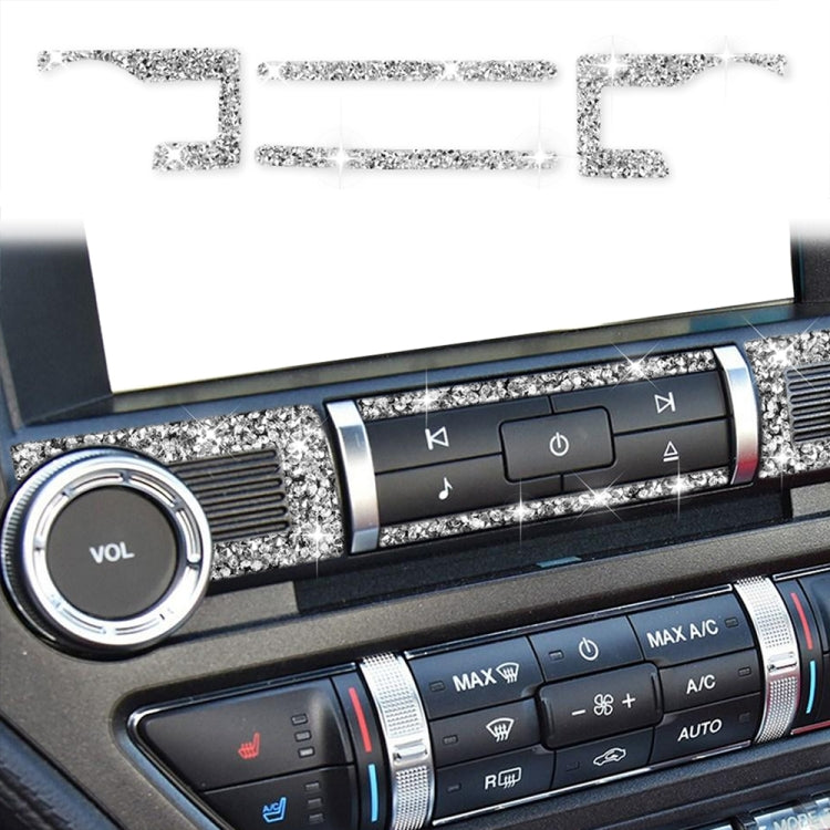Car Central Control CD Diamond Decoration Sticker, Left and Right Drive