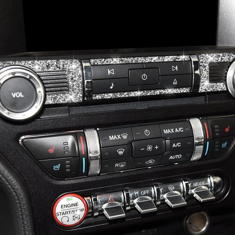Car Central Control CD Diamond Decoration Sticker, Left and Right Drive