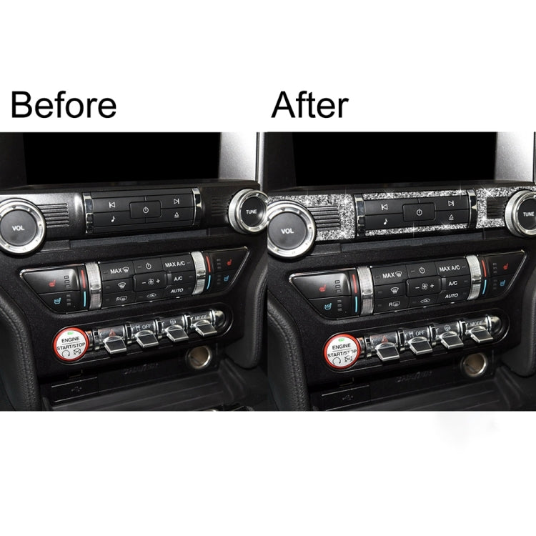 Car Central Control CD Diamond Decoration Sticker, Left and Right Drive
