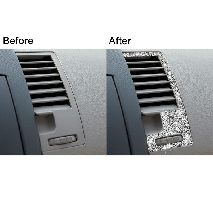 For Nissan 350Z 2003-2009 2pcs Car Center Ventilation Exhaust Diamond Decorative Sticker,Left and Right Drive Universal