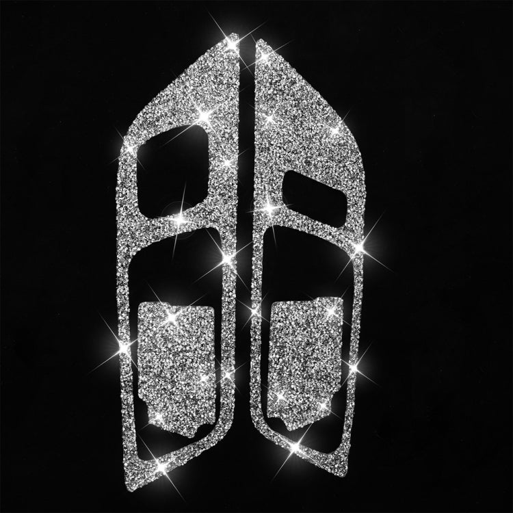 4pcs Car Door Inner Handle Panel Diamond Decoration Sticker, Left Drive