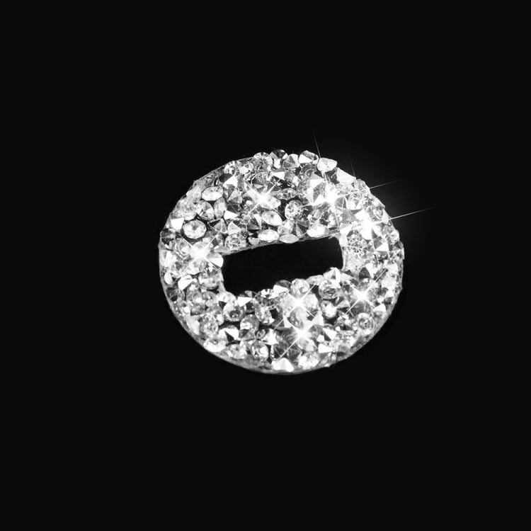 2pcs Car Volume Button Diamond Decoration Sticker, Left and Right Drive