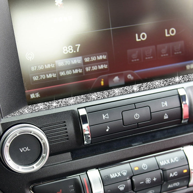 Car Multimedia Lower Frame Diamond Decoration Sticker, Left and Right Drive