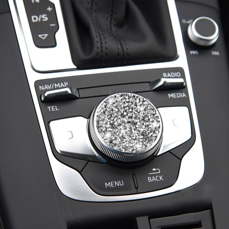 Car Central Control Knob Diamond Decoration Sticker, Left and Right Drive