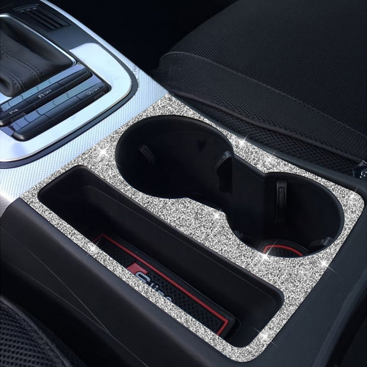 Car Water Cup Holder Diamond Decoration Sticker, Left and Right Drive