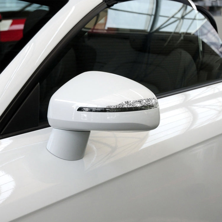 Car Rearview Mirror Anti-collision Strip Diamond Decoration Sticker, Left and Right Drive