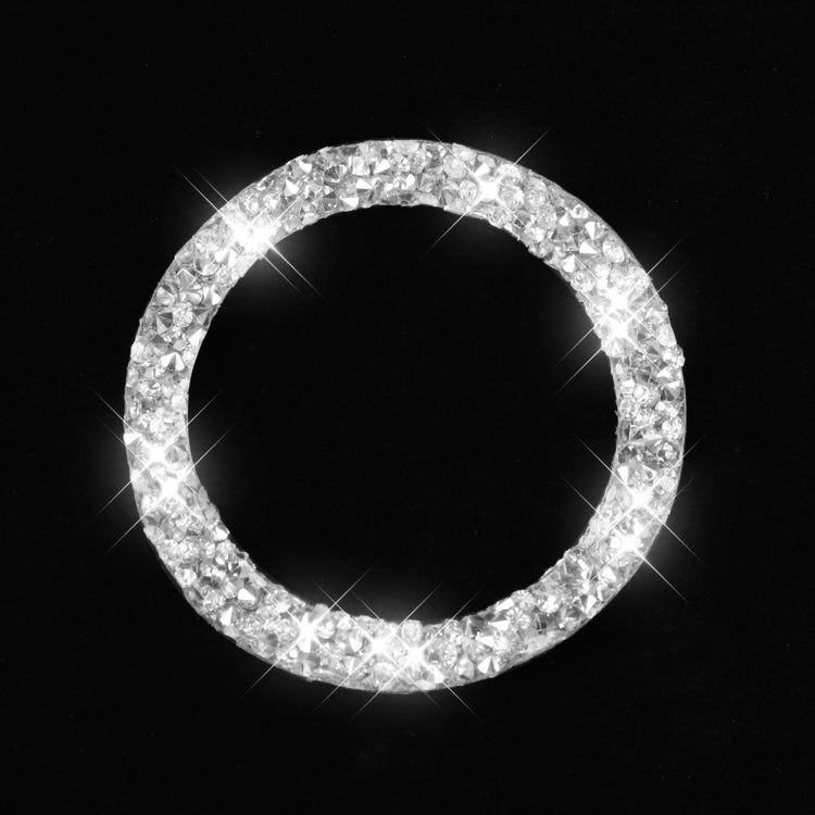 Car One-Click Start Ring Diamond Decoration Sticker, Left and Right Drive