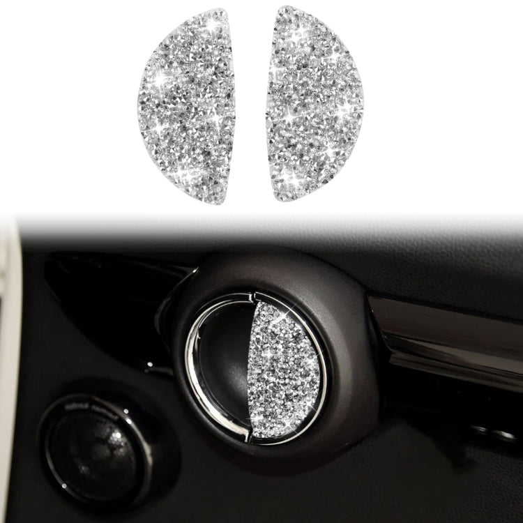 Car Door Inner Handle Diamond Decoration Sticker, Left and Right Drive