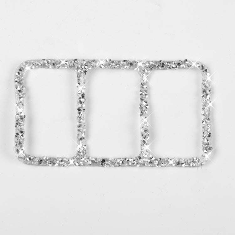 Car Central Control Heating Button Frame Diamond Decoration Sticker, Left and Right Drive