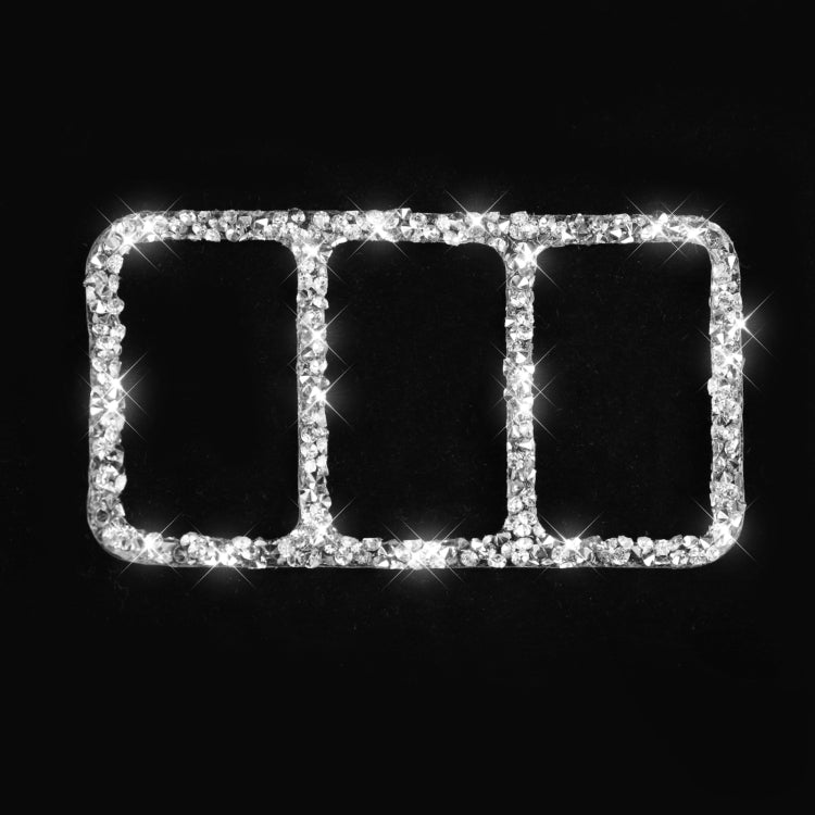 Car Central Control Heating Button Frame Diamond Decoration Sticker, Left and Right Drive