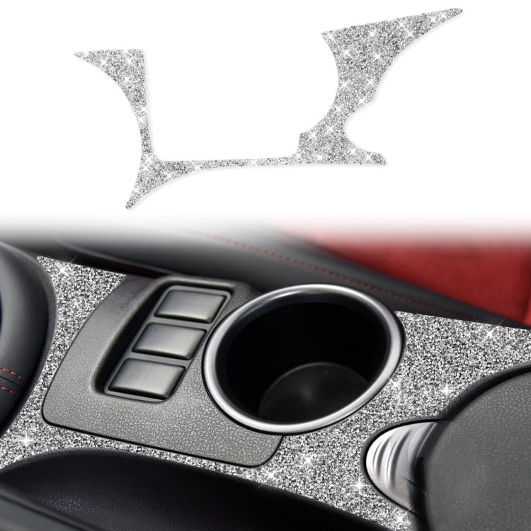 Car Water Cup Holder Panel Diamond Decoration Sticker, Left and Right Drive